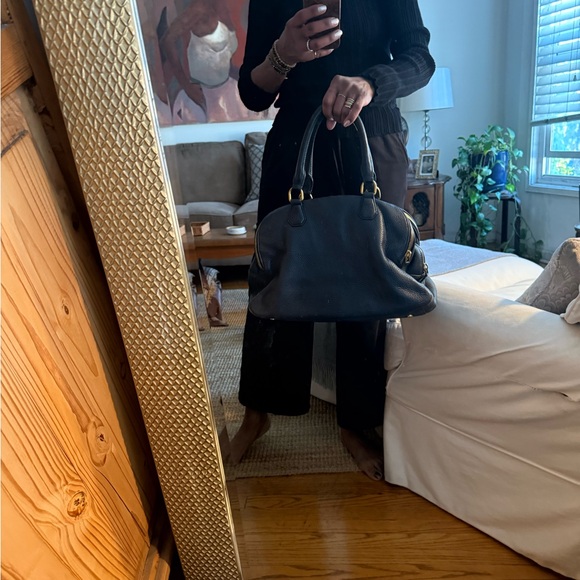 Beautiful vintage JCREW large, genuine pebble leather satchel. - Picture 3 of 14